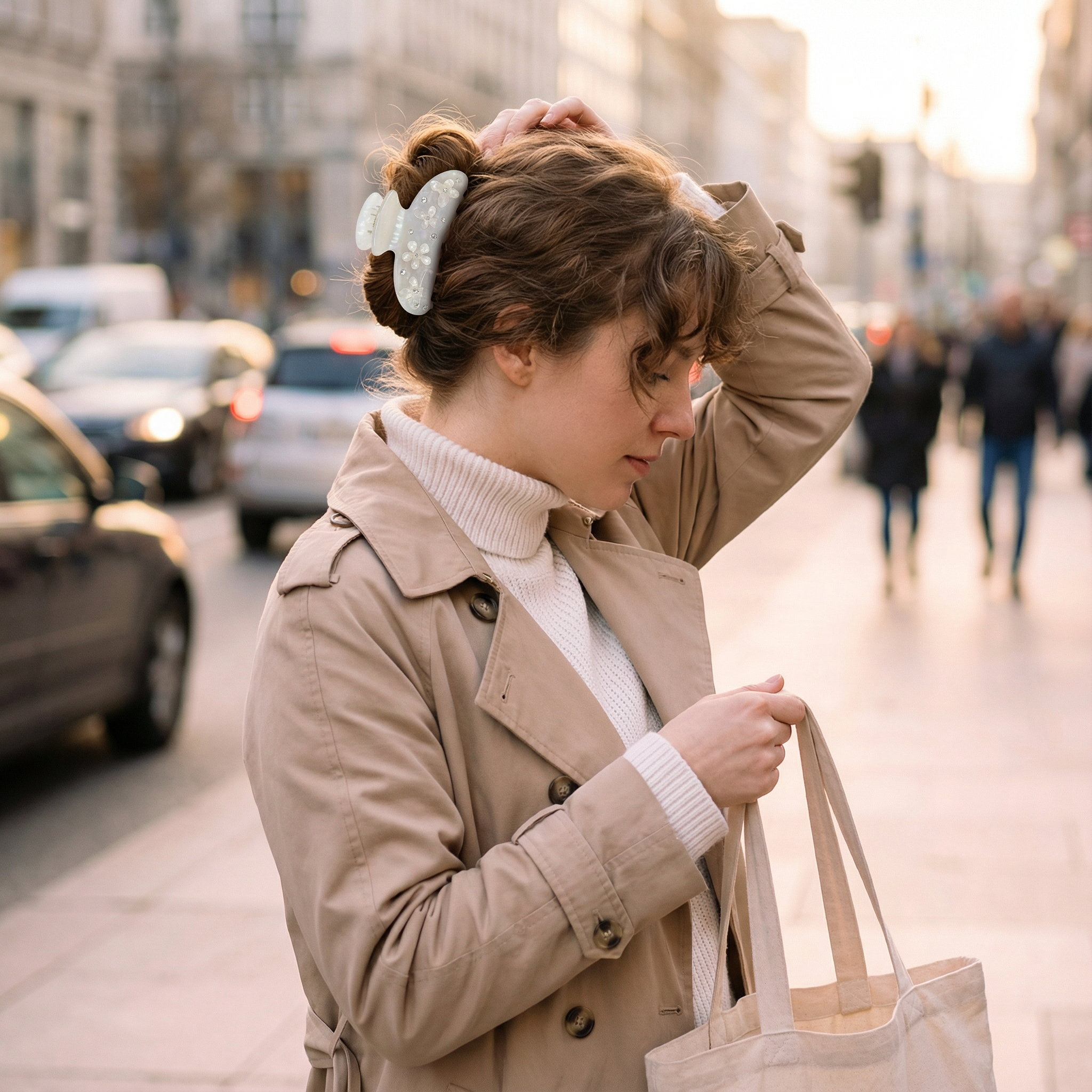 Women's Mermaid Tail Hair Clip - White - Slaul