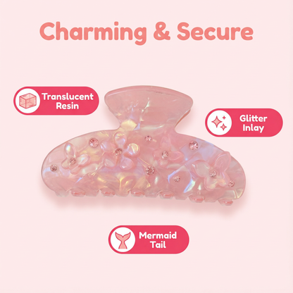 Women's Mermaid Tail Hair Clip -Pink - Slaul