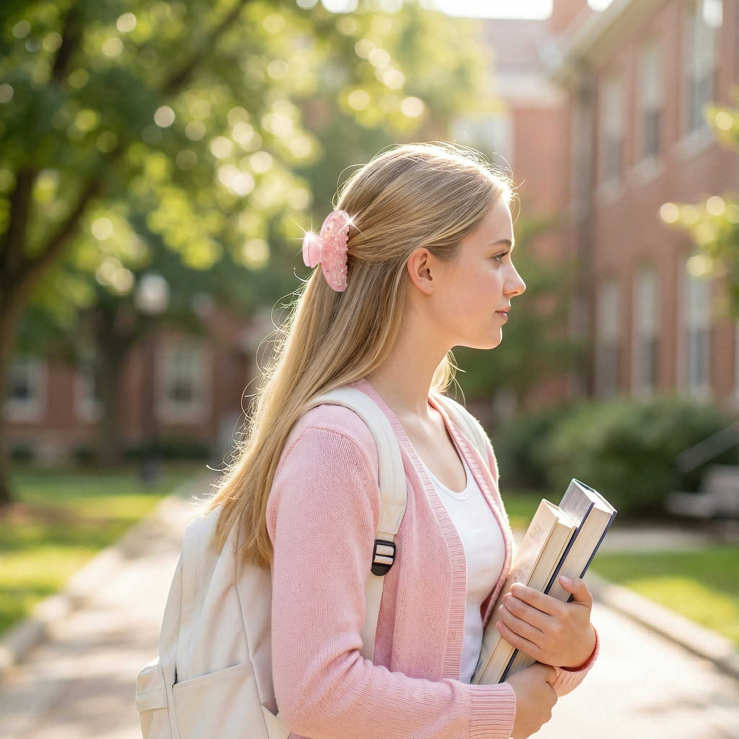 Women's Mermaid Tail Hair Clip -Pink - Slaul