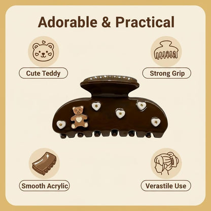 Women's Sweetheart Hair Claw Clip in Toasted Teddy