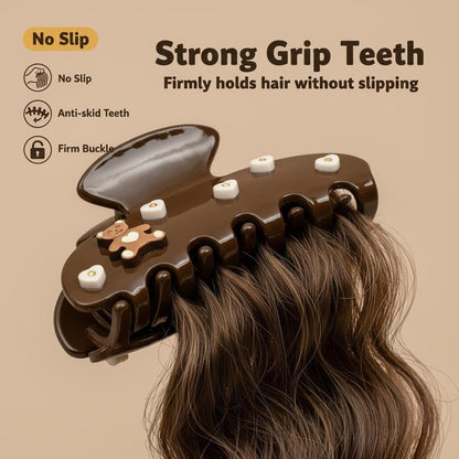 Women's Sweetheart Hair Claw Clip in Toasted Teddy