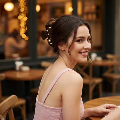 Women's Sweetheart Hair Claw Clip in Toasted Teddy